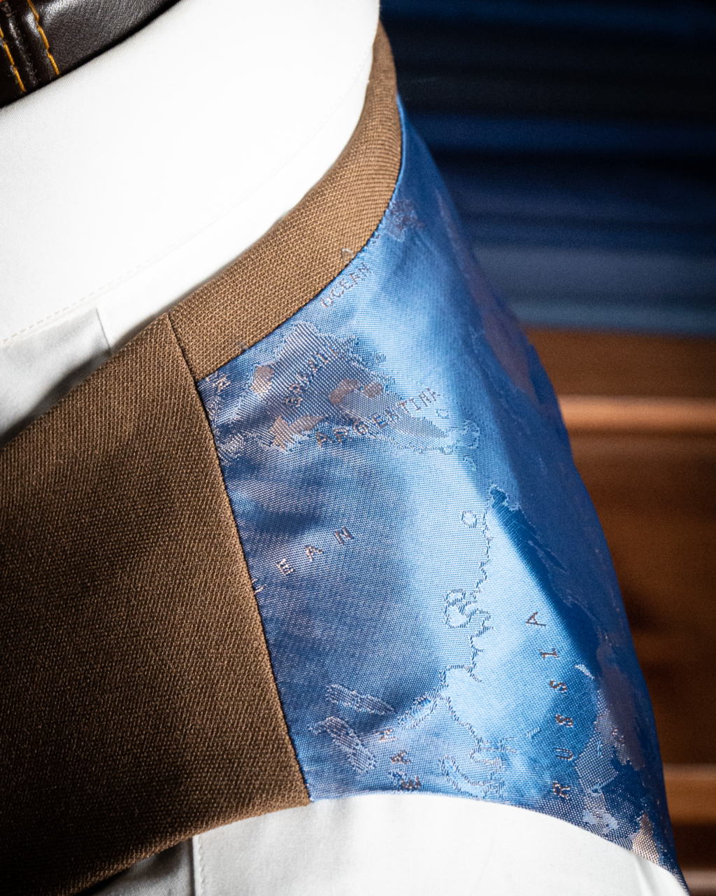 Hazelnut single-breasted waistcoat