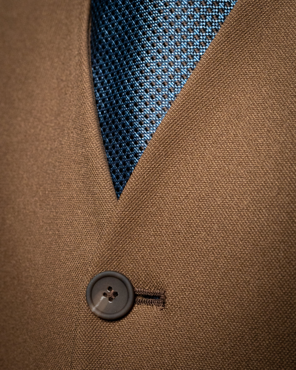 Hazelnut single-breasted waistcoat