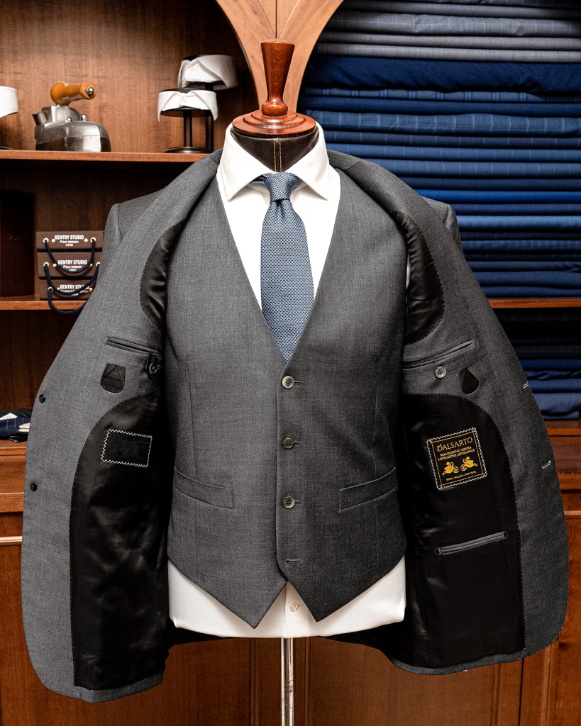 Ash Grey Giotto Suit with Vest