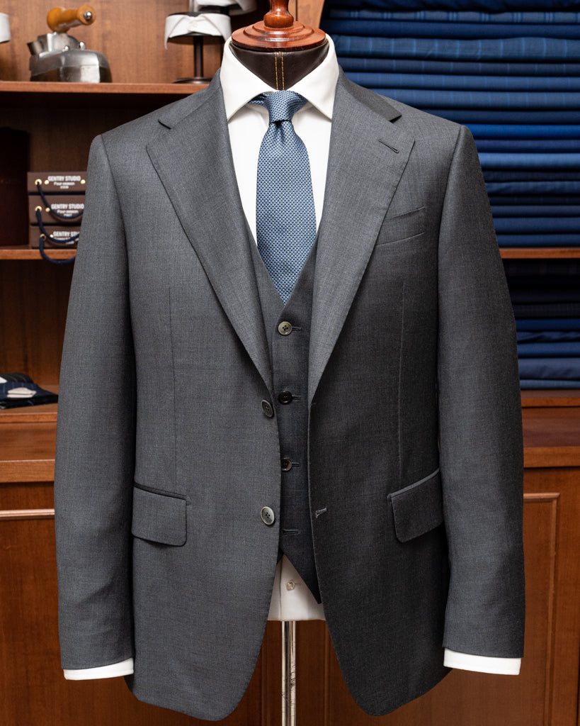 Ash Grey Giotto Suit with Vest