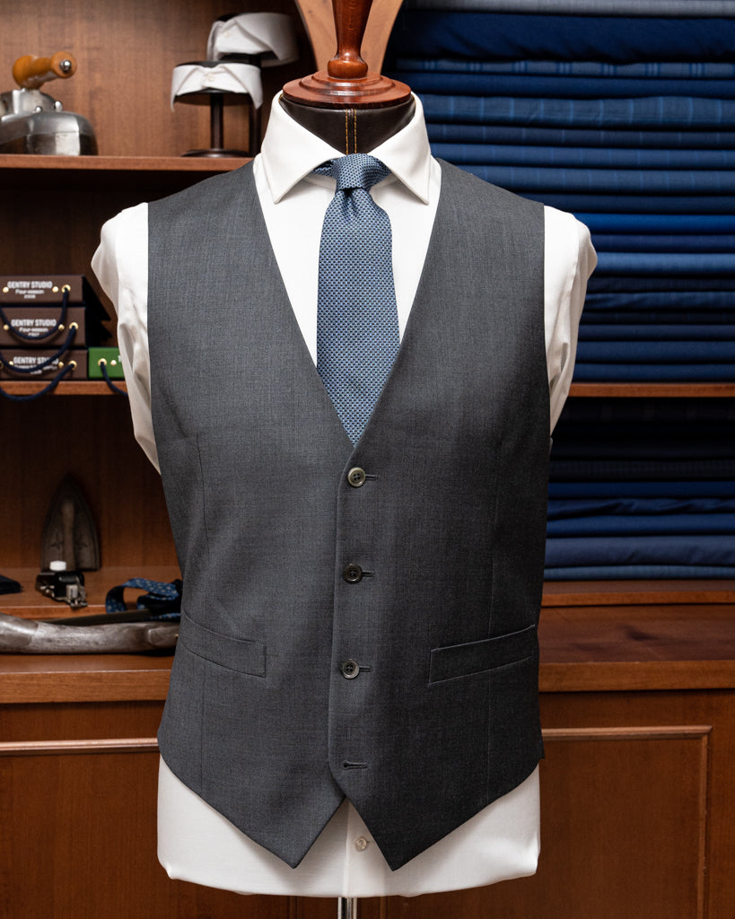 Ash Grey Giotto Suit with Vest