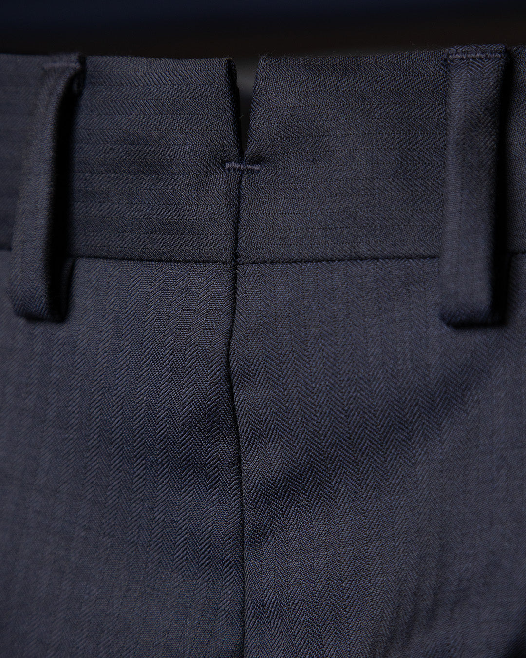 Pantalone Classico Spinato Blu Navy