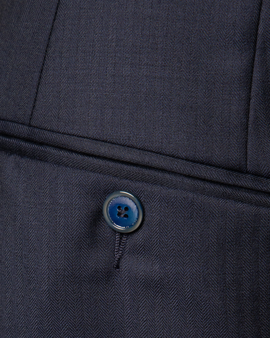 Pantalone Classico Spinato Blu Navy