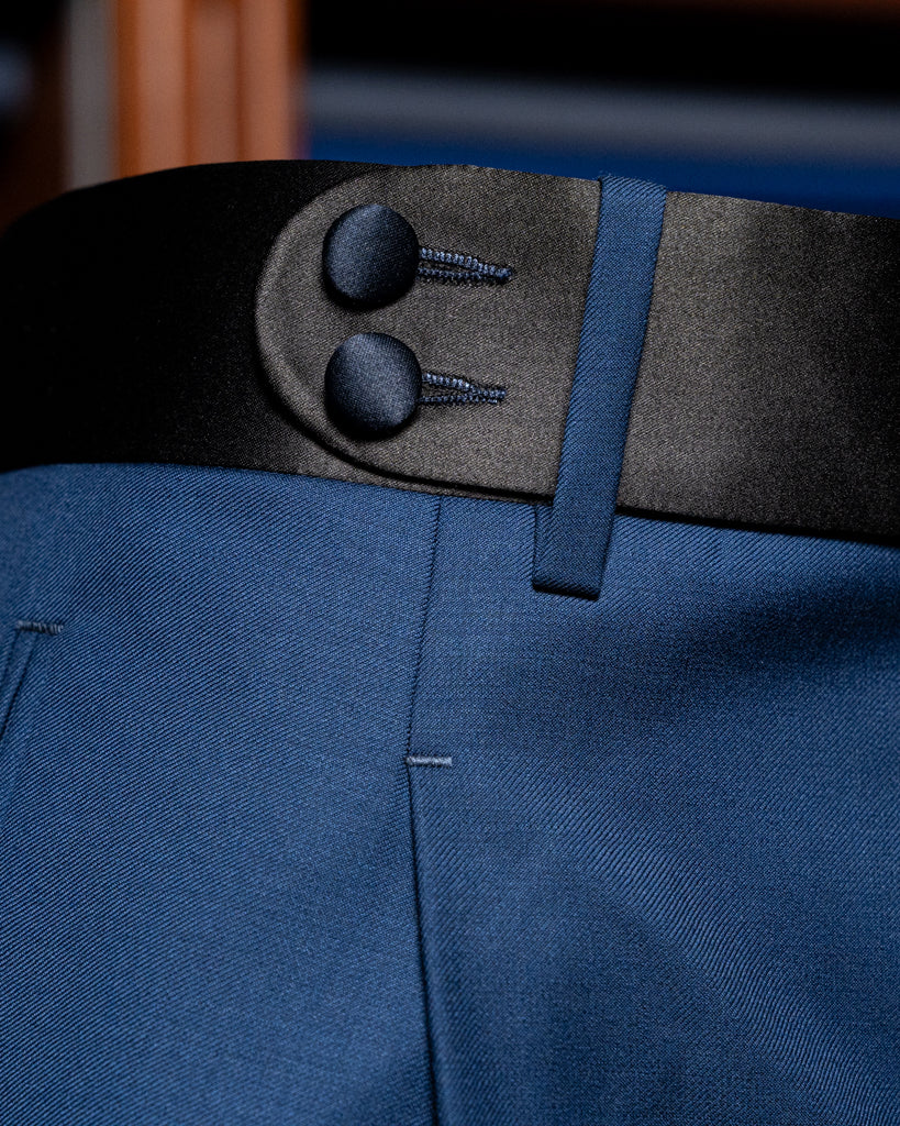 Pantalone Da Vinci Smoking Blu Pavone