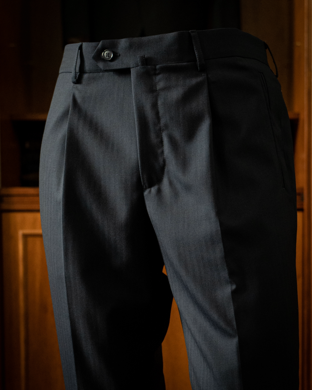 Pantalone Tiziano Blu Navy Spinato