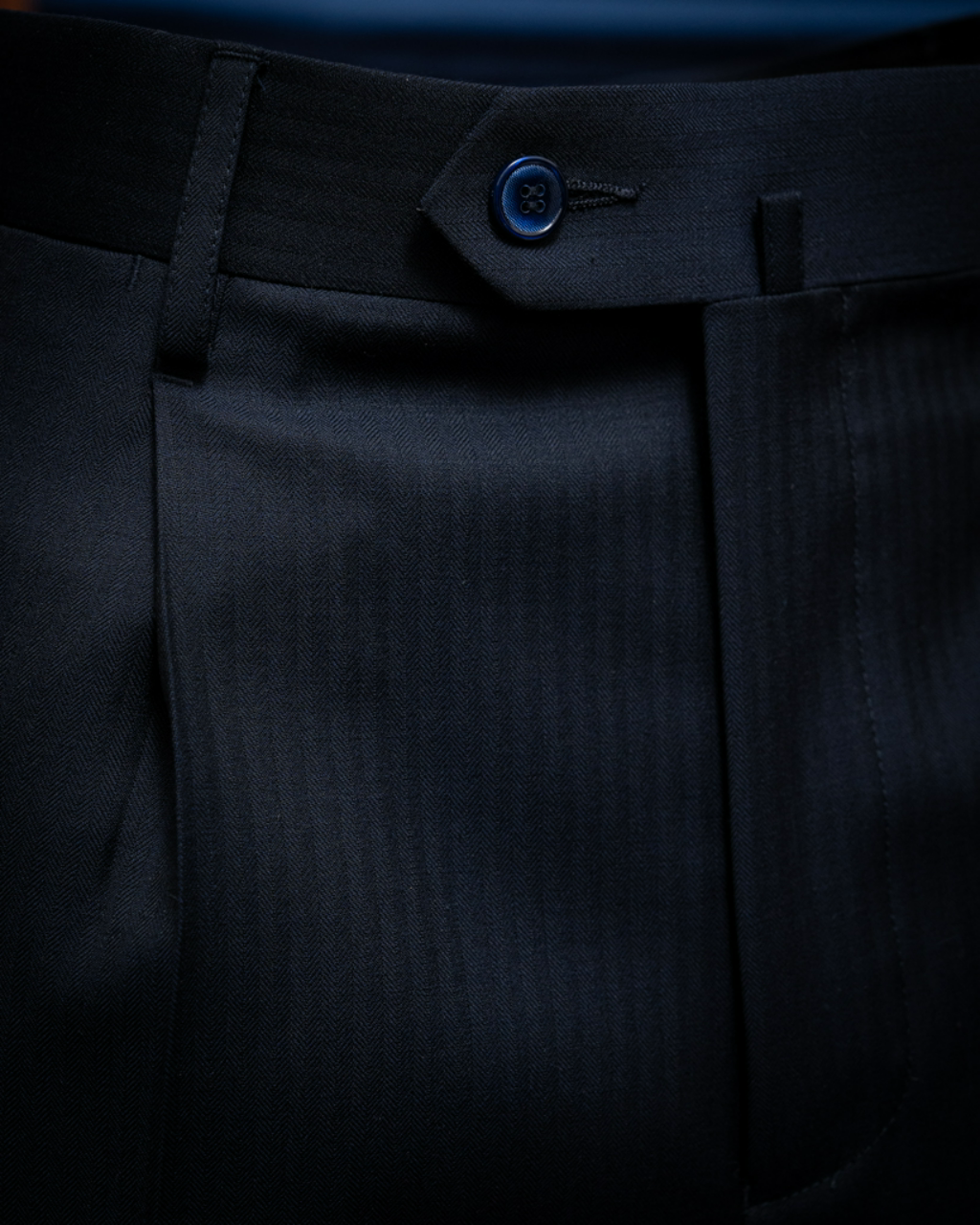 Tiziano Blue Herringbone Pants