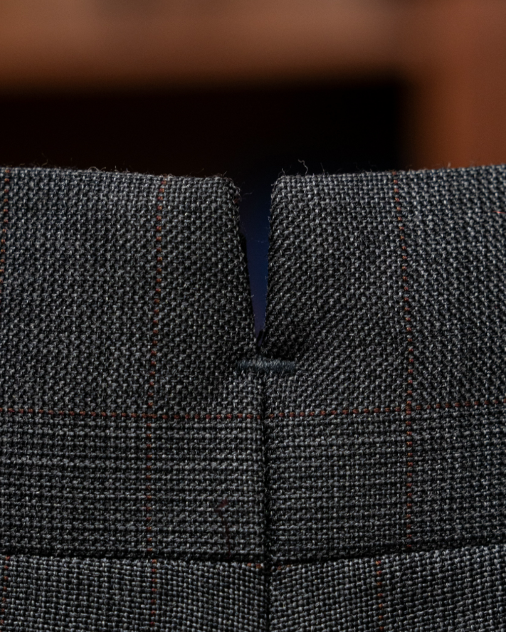 Tiziano Ash Gray Pants with Red Checks