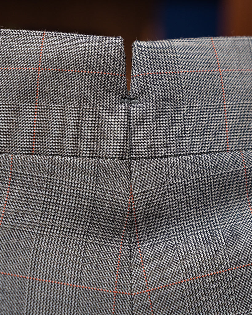 Pantalone Tiziano Principe di Galles Grigio Overcheck Rosso