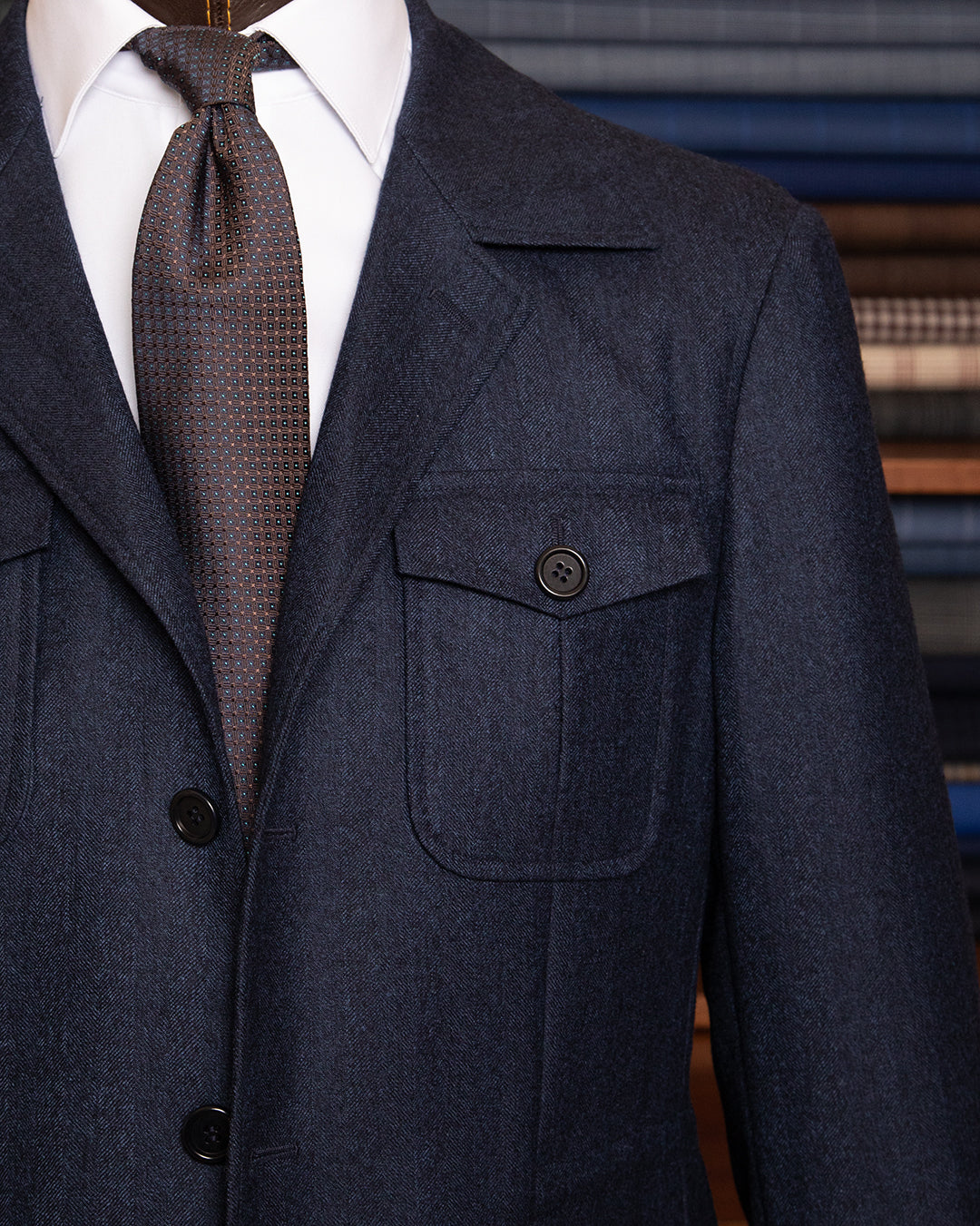 Sahariana Herringbone Blue