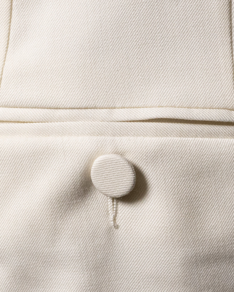 Michelangelo White Tuxedo with Satin