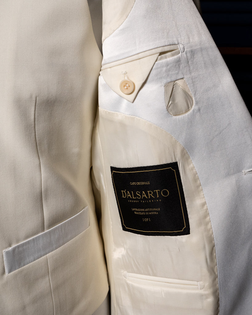 Michelangelo White Tuxedo with Satin