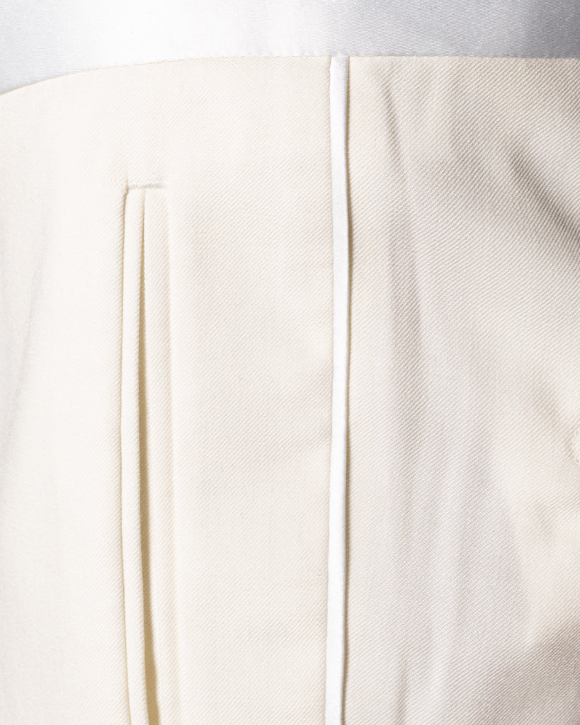 Michelangelo White Tuxedo with Satin