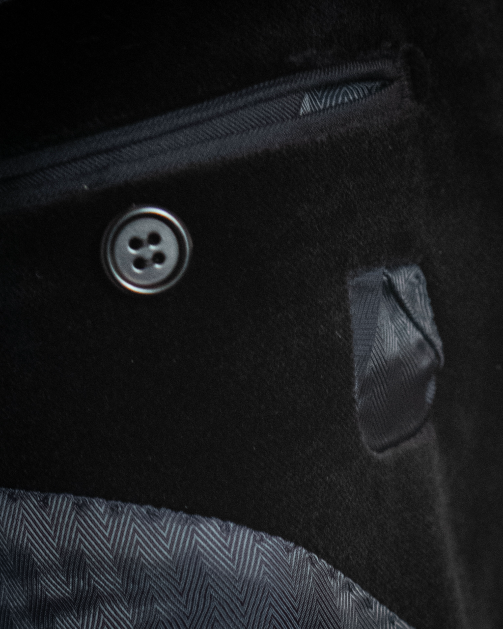 Caravaggio Black Matte Tuxedo with Velvet