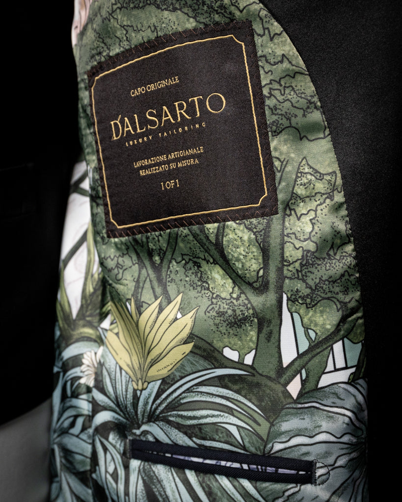 Donatello Black Shiny Tuxedo with Vest