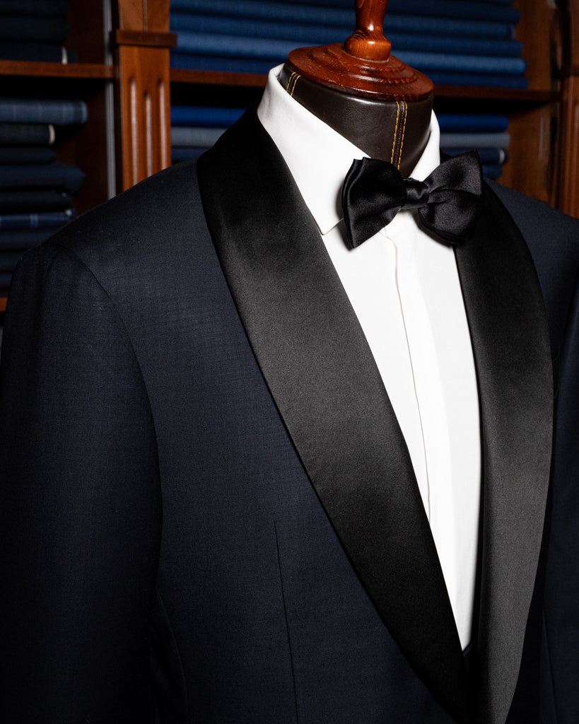 Donatello Black Shiny Tuxedo with Vest