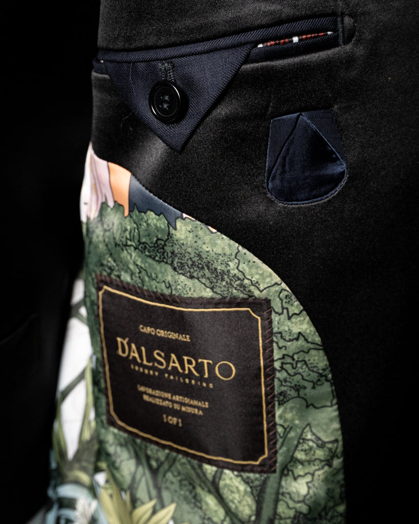 Donatello Black Shiny Tuxedo with Vest