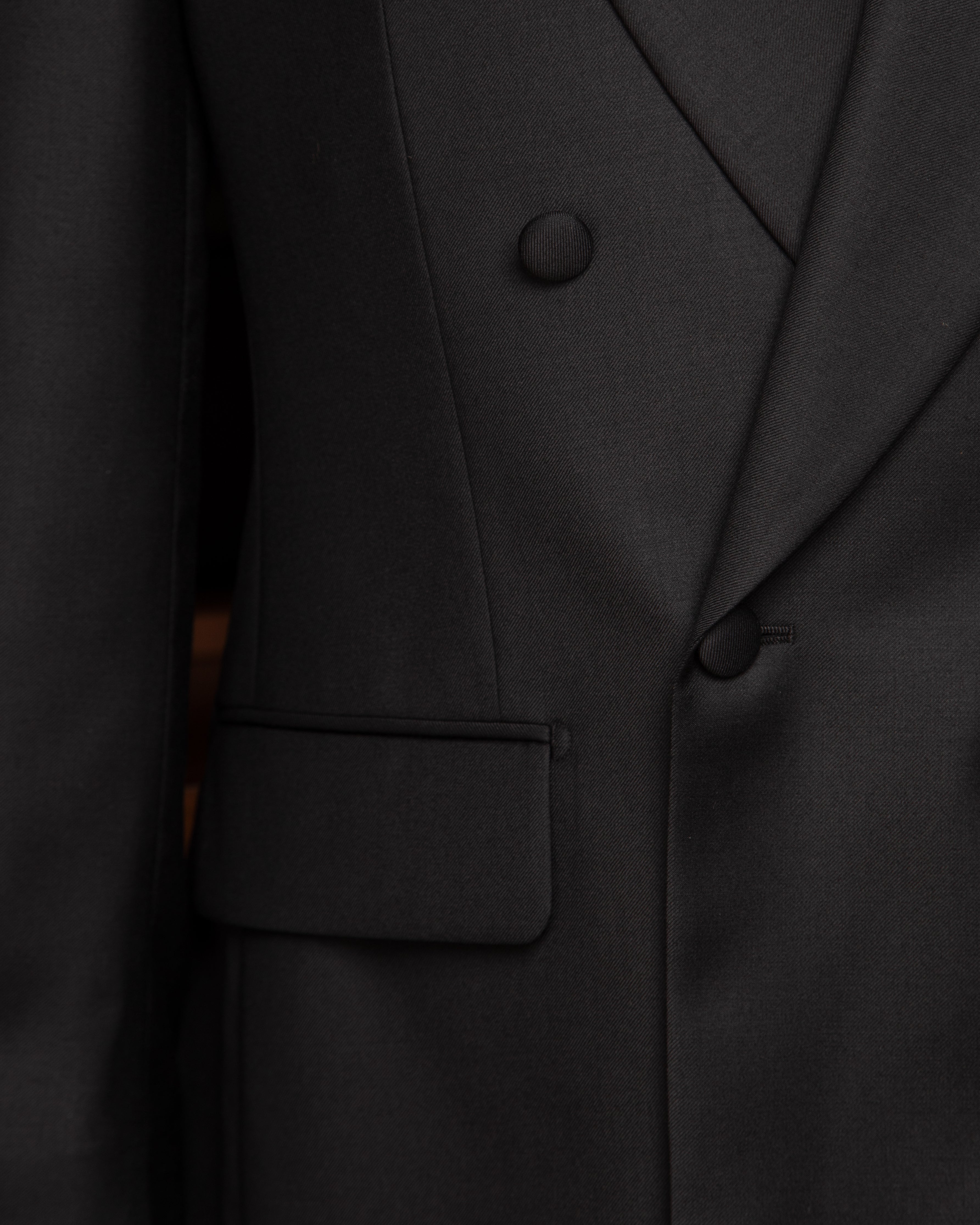 Donatello Black Double Breasted Tuxedo with Vest