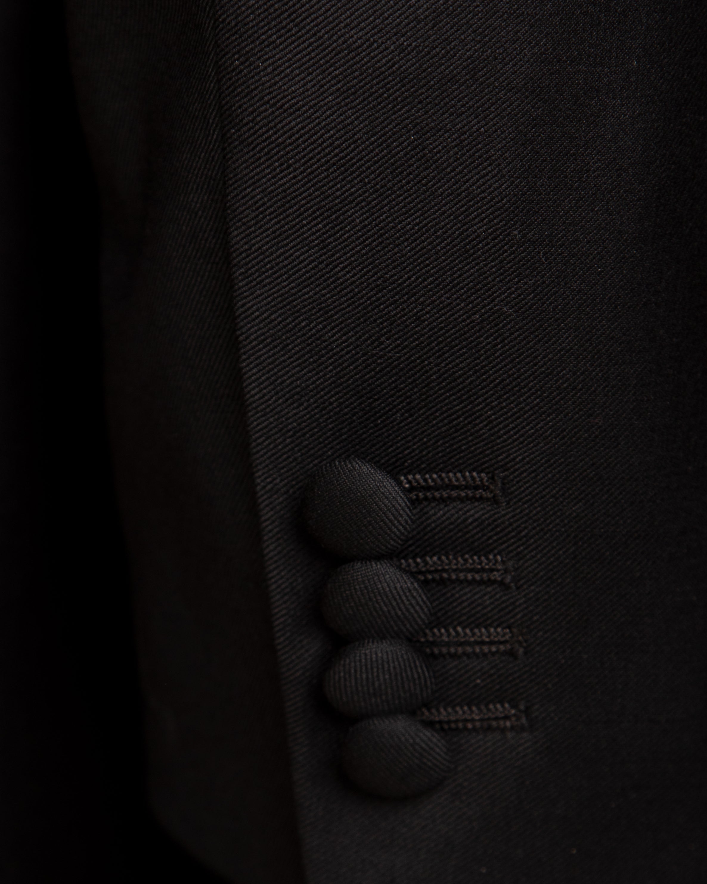 Donatello Black Double Breasted Tuxedo with Vest