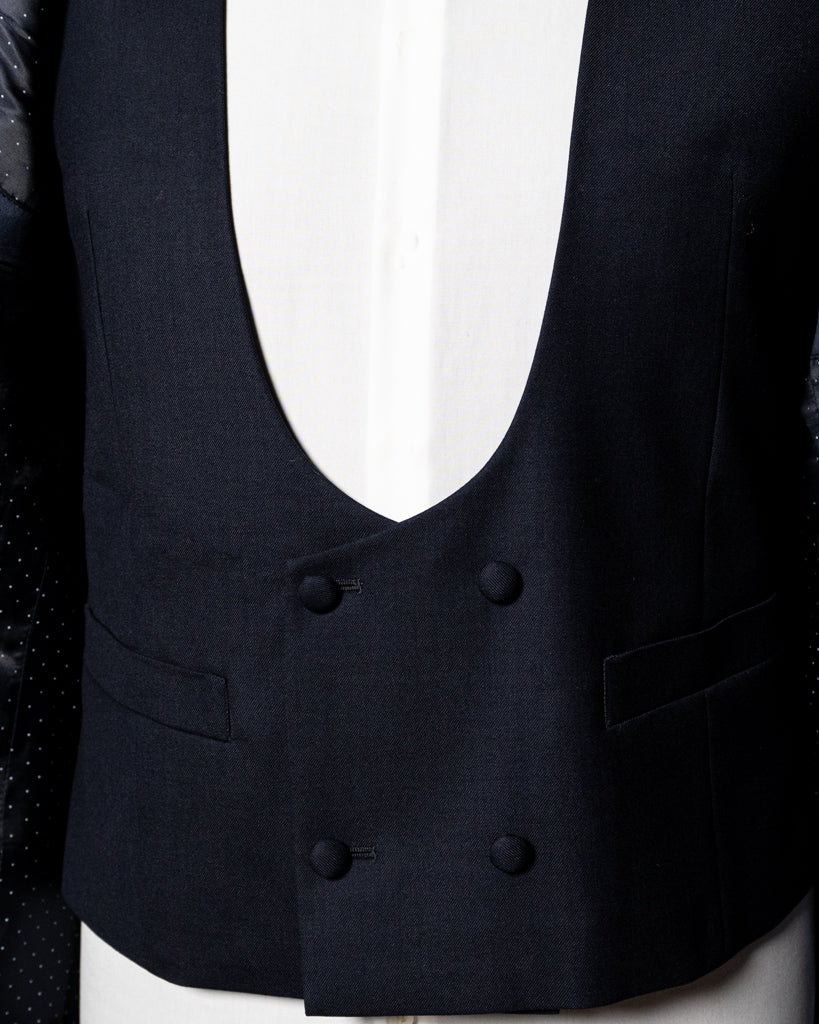 Smoking Michelangelo Blu Scuro con Gilet