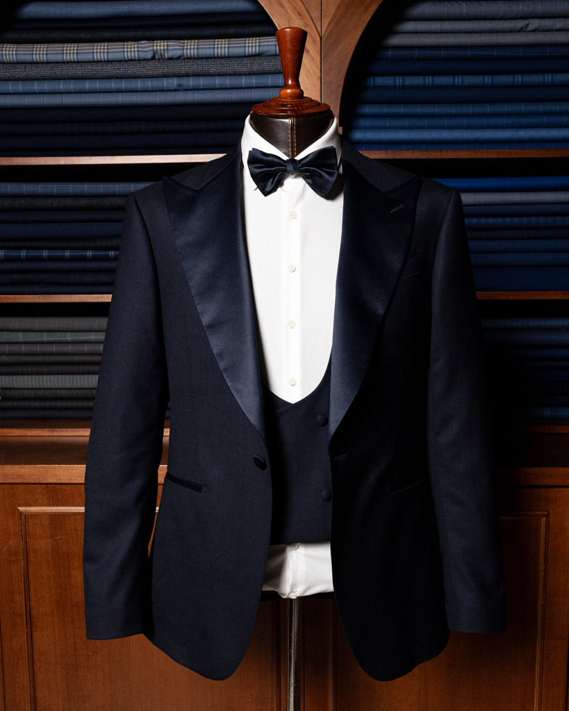 Smoking Michelangelo Blu Scuro con Gilet