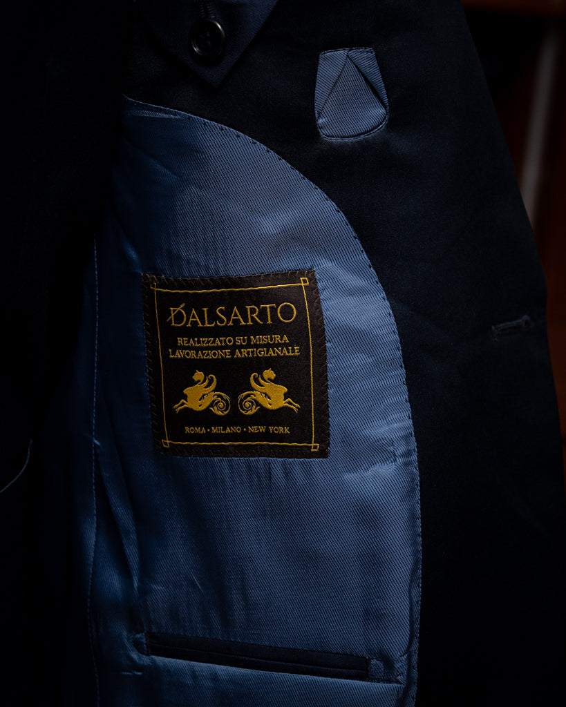 Smoking Michelangelo Blu Navy con Raso