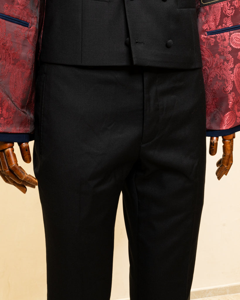 Michelangelo Midnight Blue Tuxedo with Black Satin