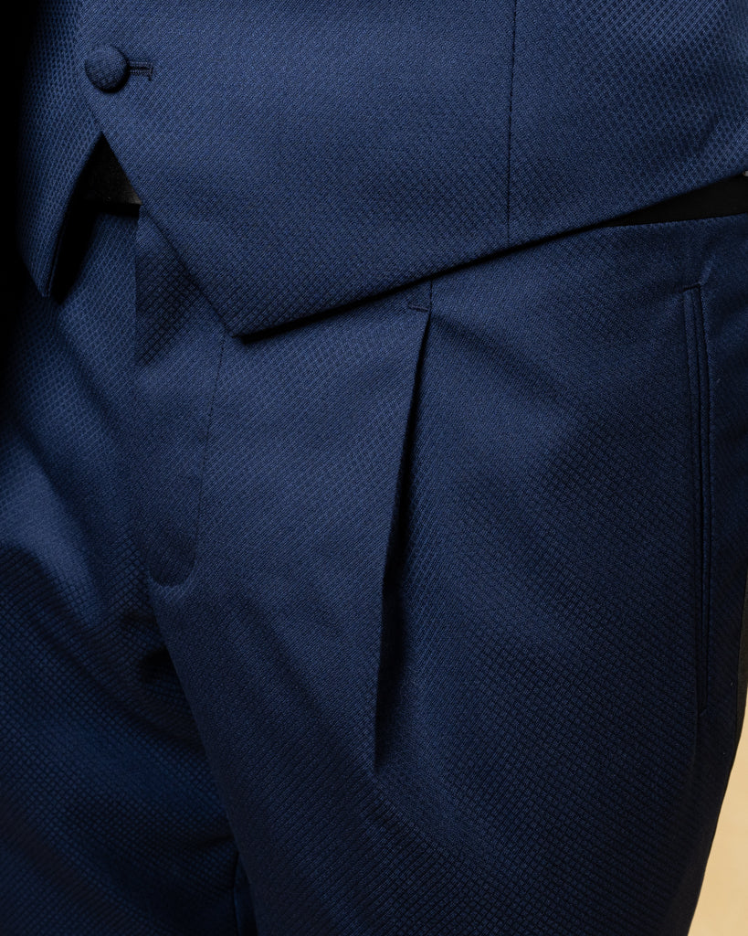 Michelangelo Blue Bird's Eye Tuxedo