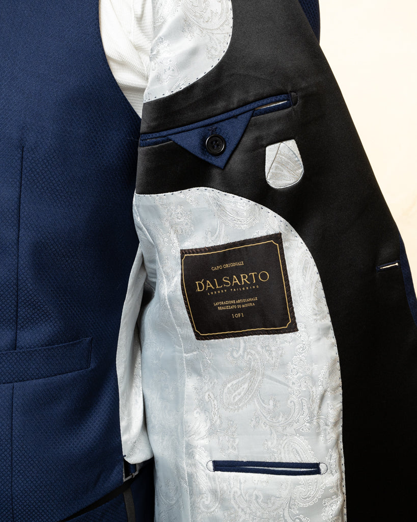 Michelangelo Blue Bird's Eye Tuxedo