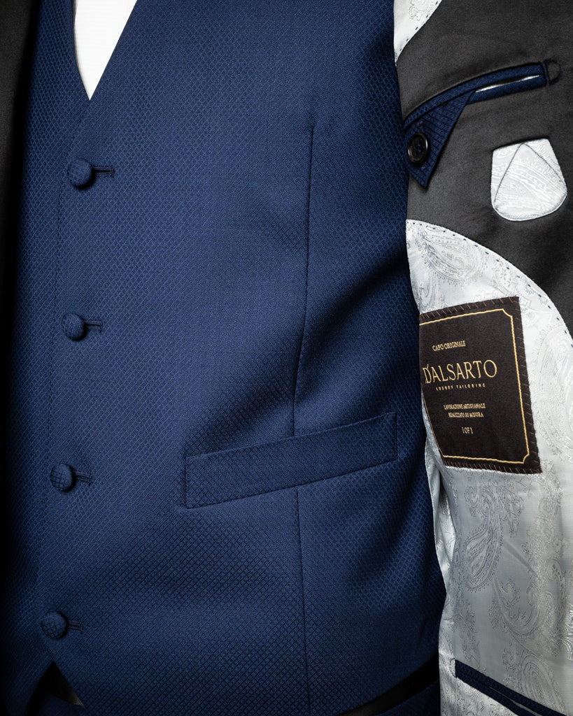 Michelangelo Blue Bird's Eye Tuxedo