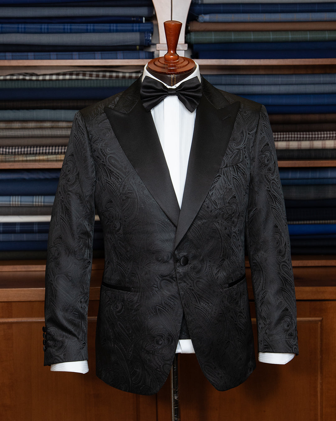 Smoking Michelangelo Nero Fantasia Jacquard