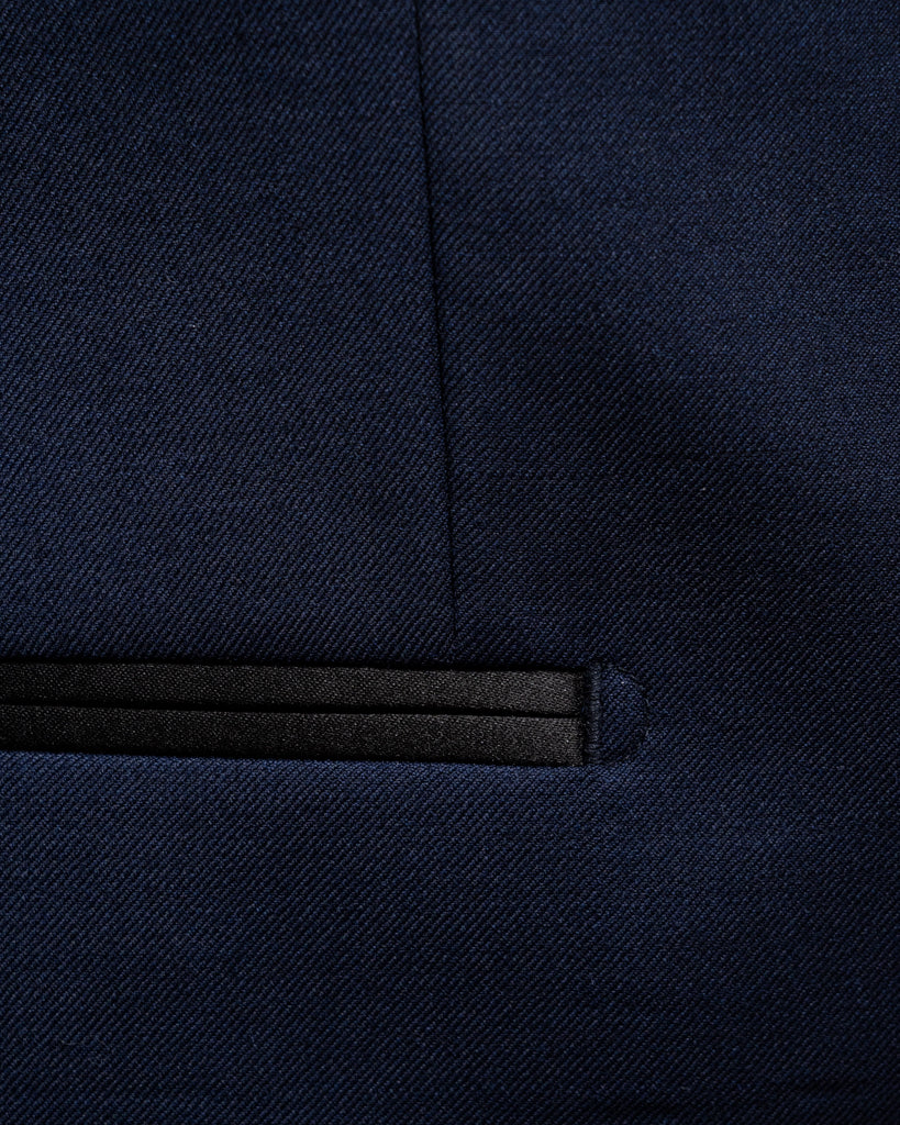 Smoking Michelangelo Open Blue con Raso Nero