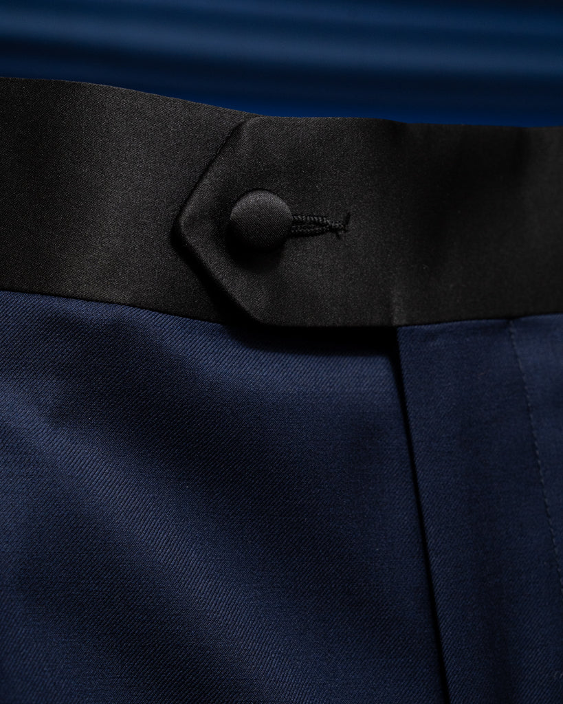 Smoking Michelangelo Open Blue con Raso Nero