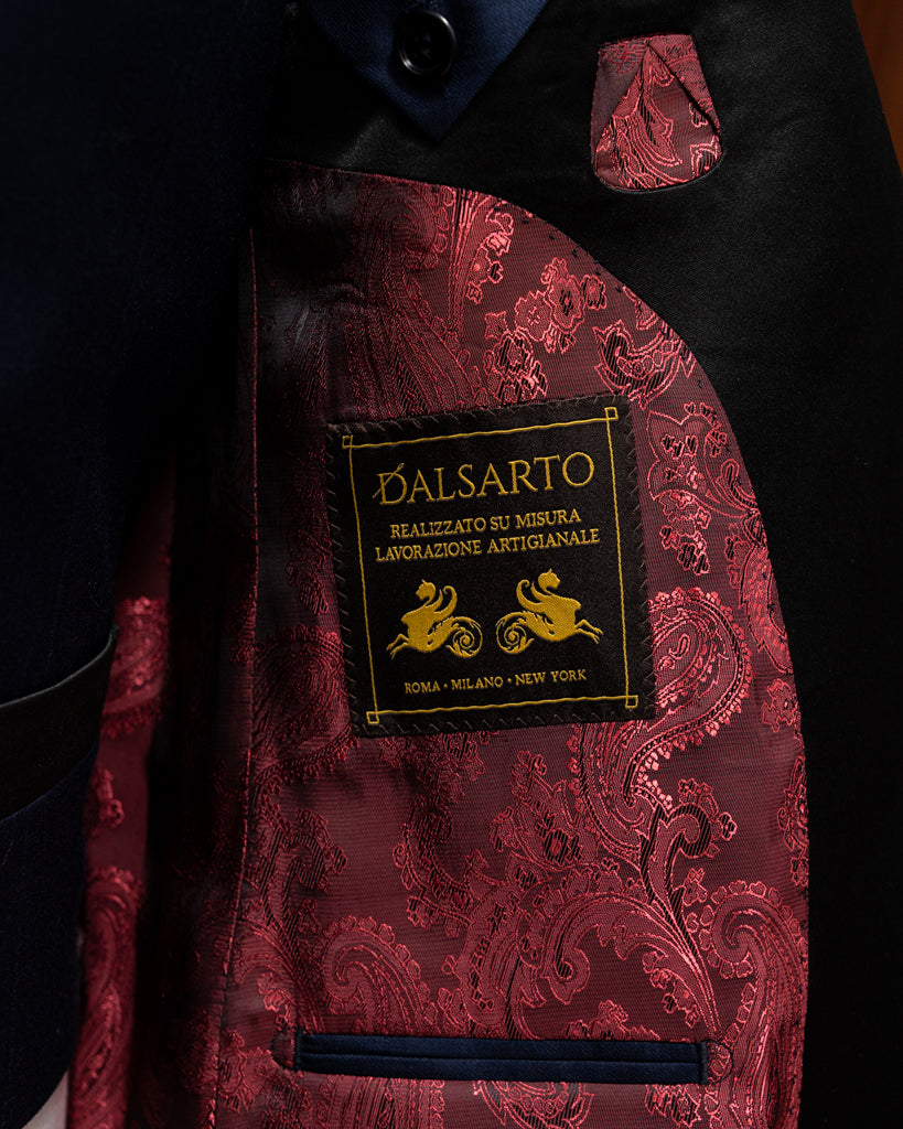 Smoking Michelangelo Open Blue con Raso Nero