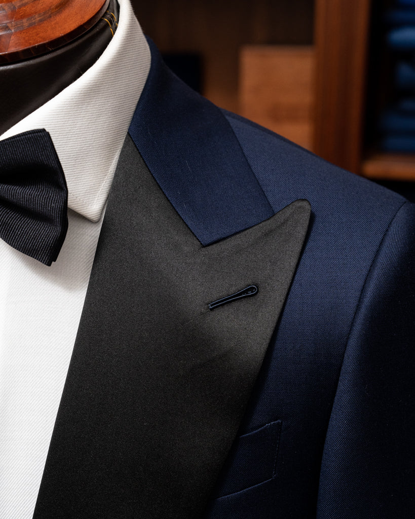 Smoking Michelangelo Open Blue con Raso Nero