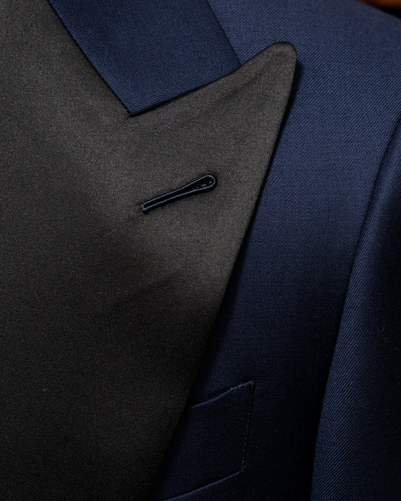 Smoking Michelangelo Open Blue con Raso Nero