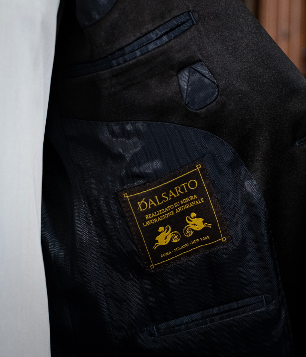 Smoking Donatello Blu con Raso Nero