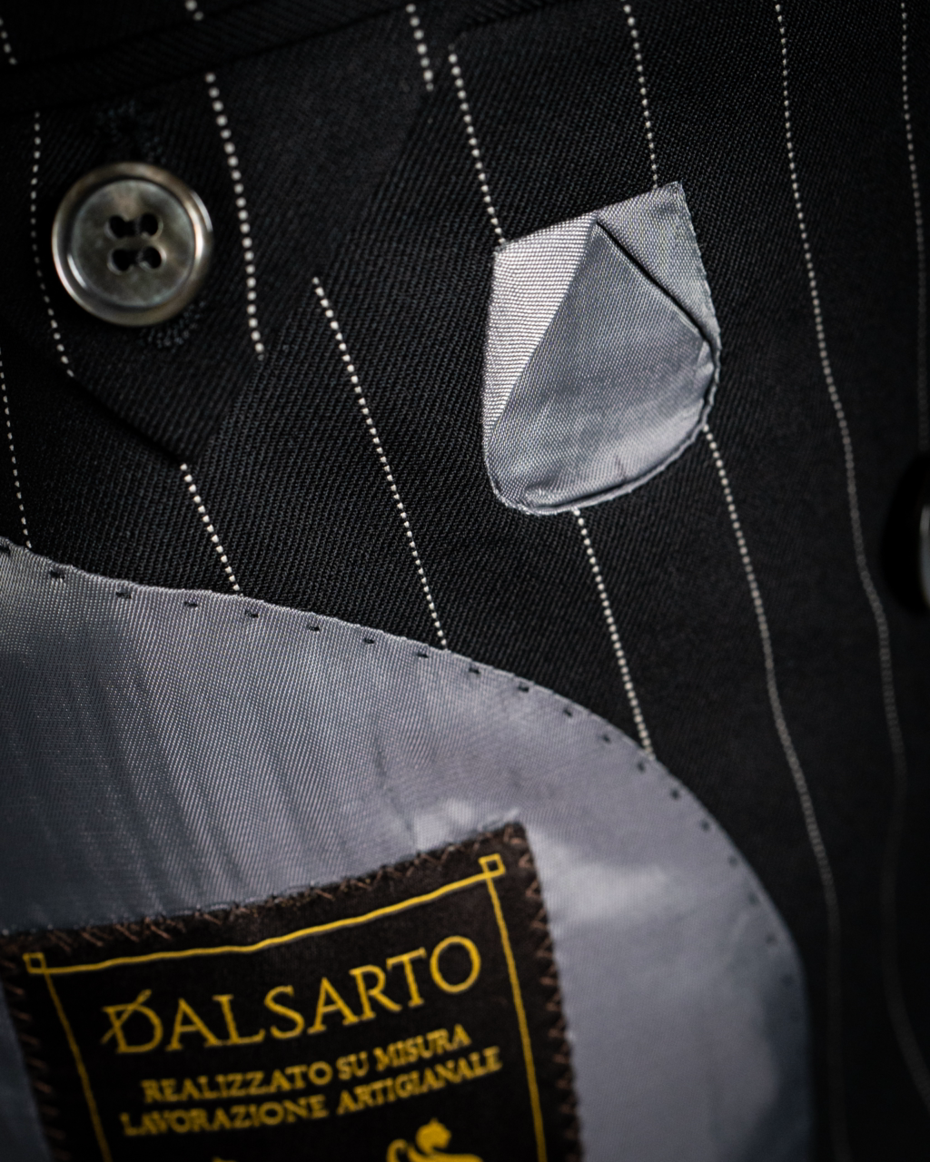 Abito Canova Gessato Grigio Scuro