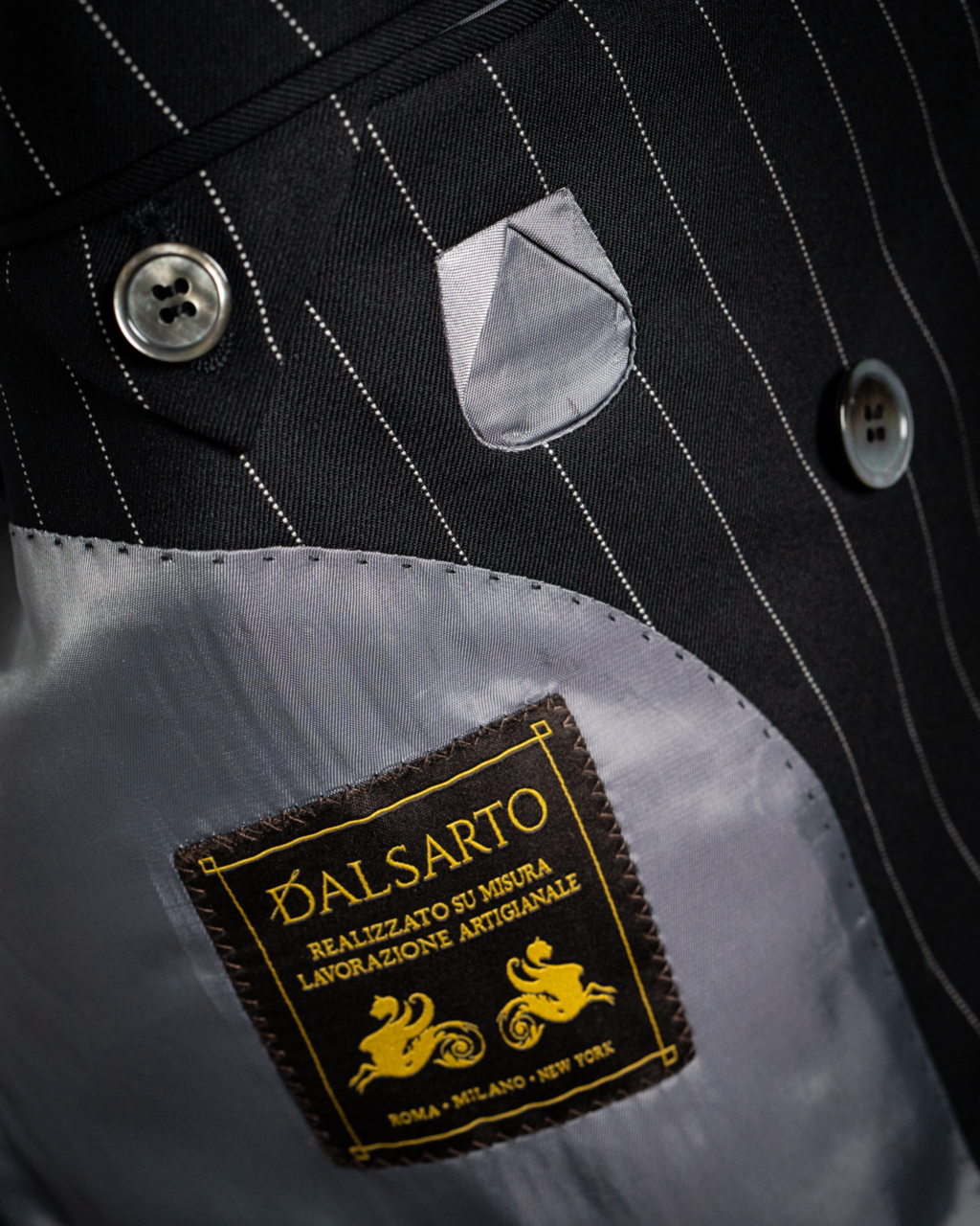 Abito Canova Gessato Grigio Scuro