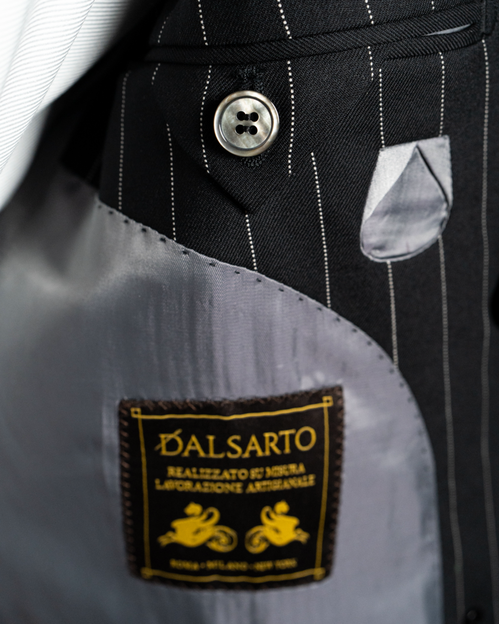 Abito Canova Gessato Grigio Scuro