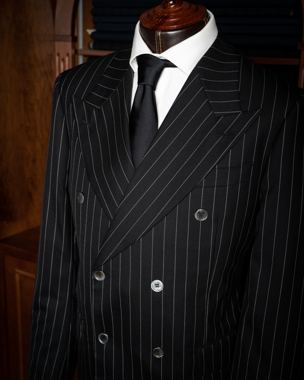 Abito Canova Gessato Grigio Scuro