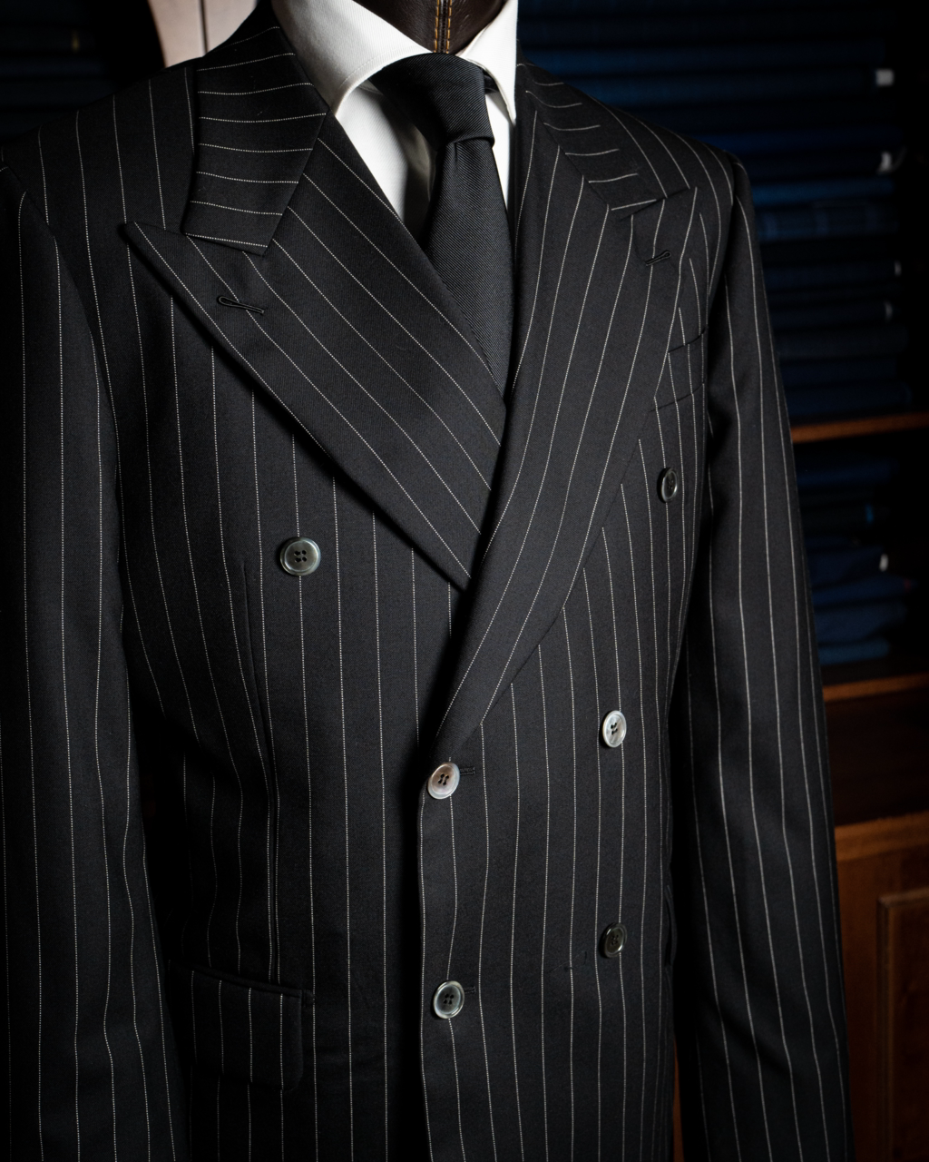 Abito Canova Gessato Grigio Scuro