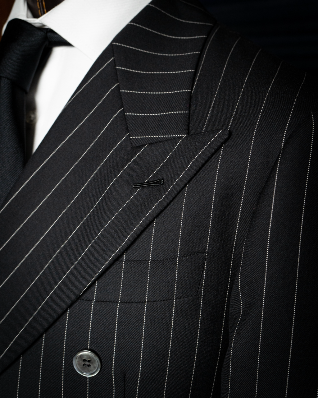 Abito Canova Gessato Grigio Scuro