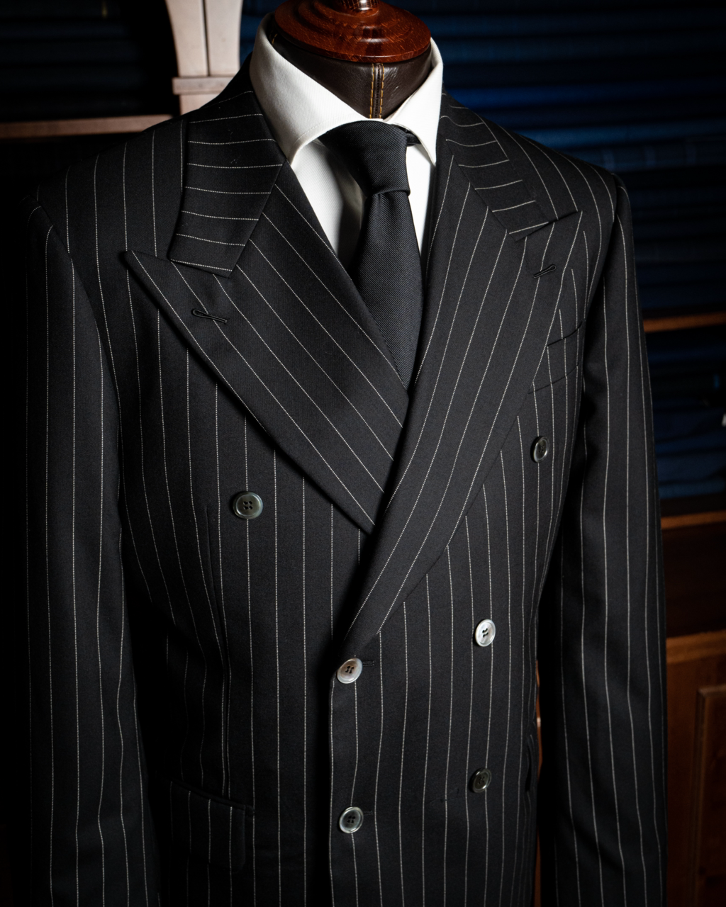 Abito Canova Gessato Grigio Scuro