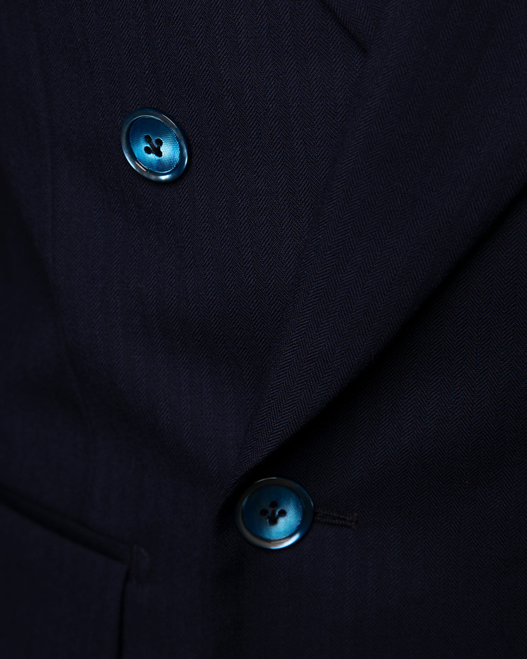 Perugino Herringbone Blue Suit