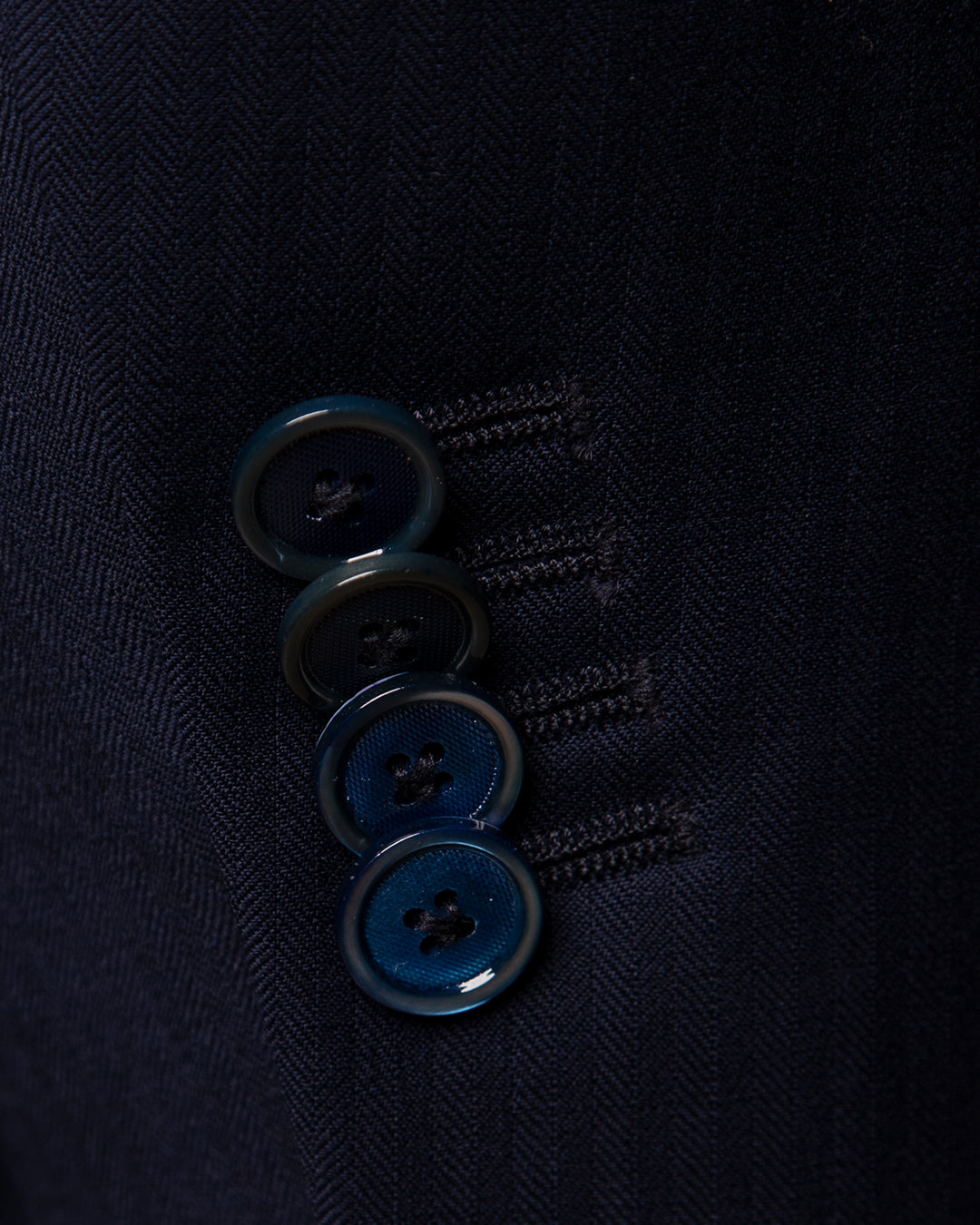 Perugino Herringbone Blue Suit