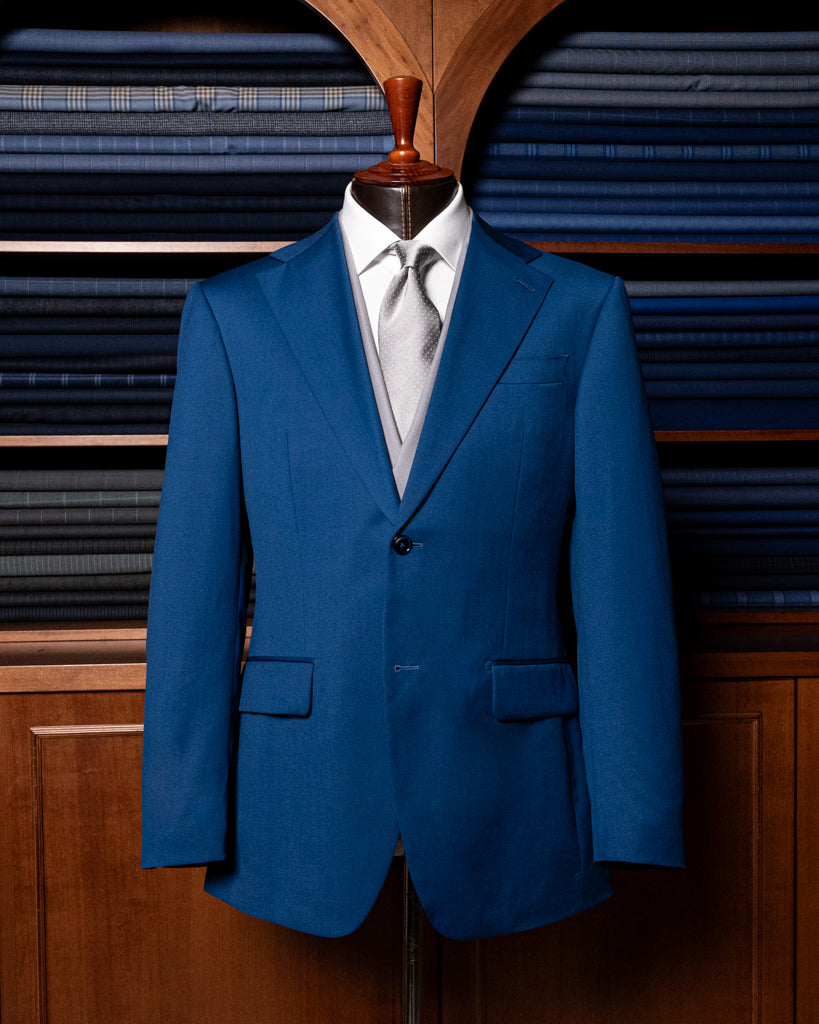 Giotto Blue Avio suit with Vest