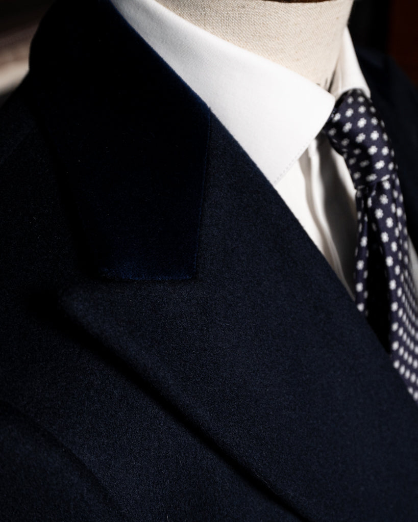 Cappotto Mantegna Blu con Velluto