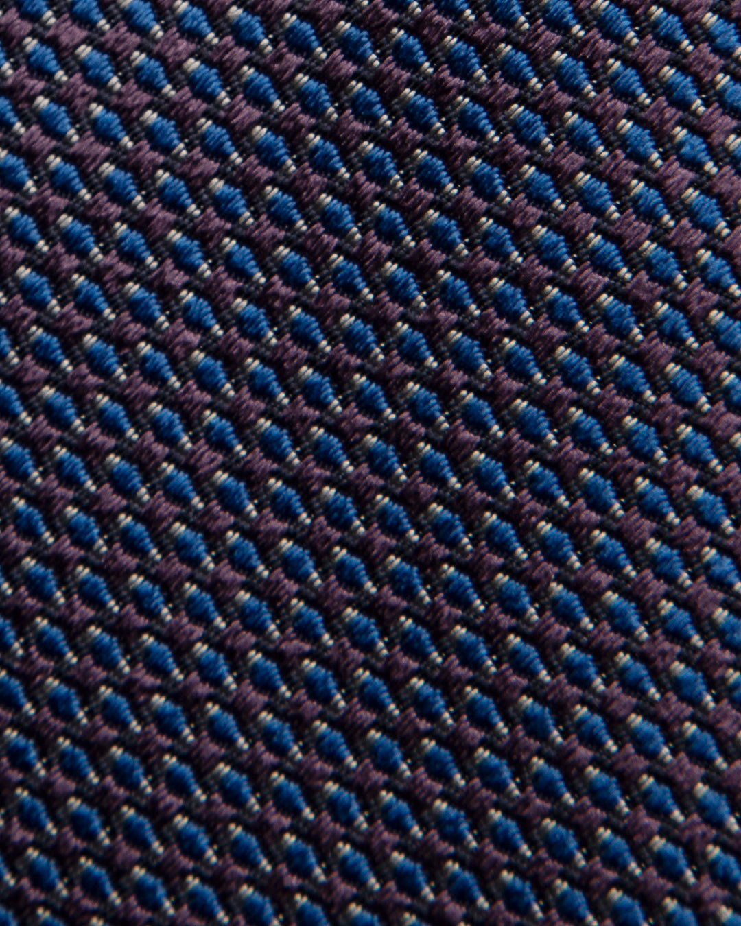 Cravatta Jacquard con Microfantasia Indaco e Malva