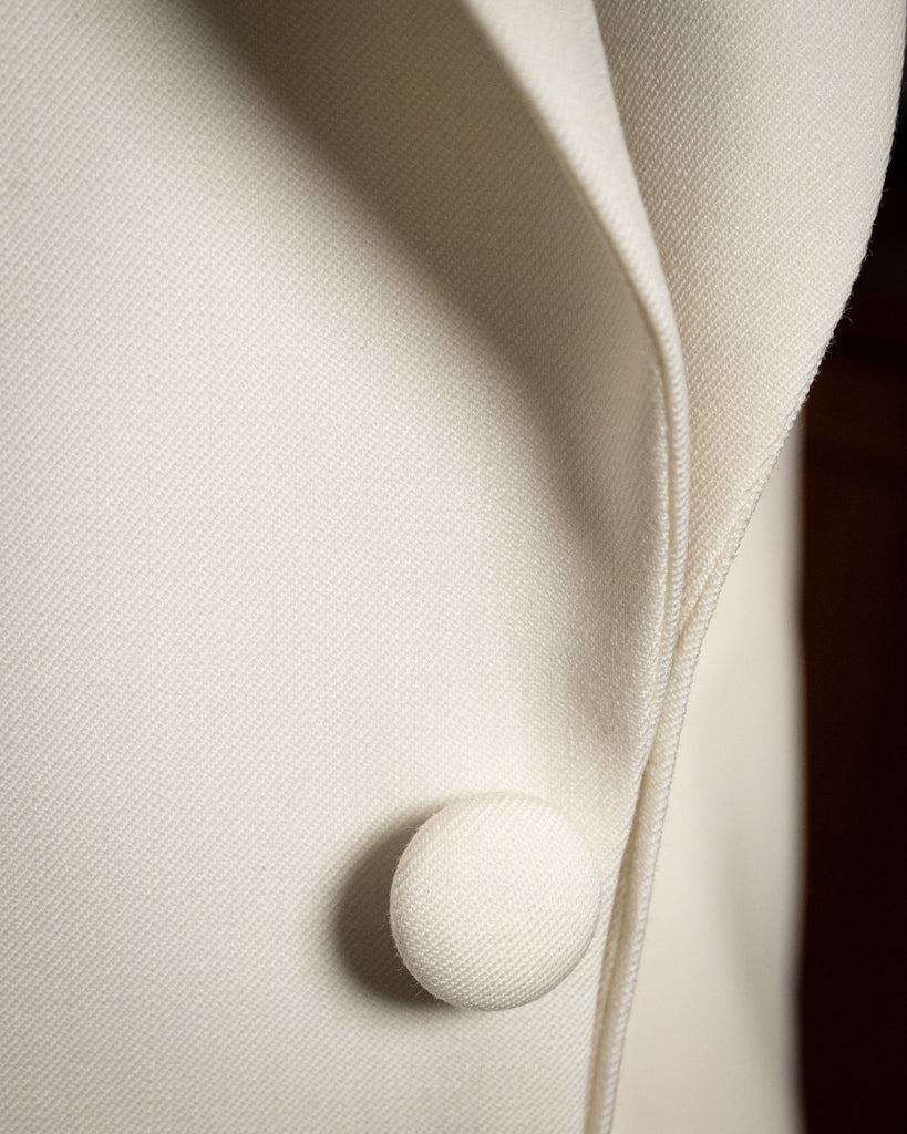 White Nude Tuxedo Jacket