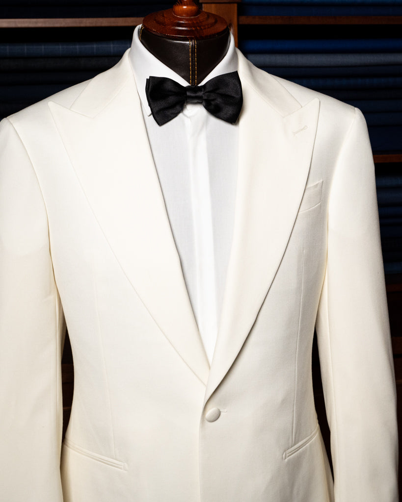White Nude Tuxedo Jacket